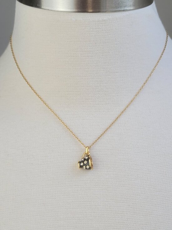 kate spade Jewelry - Kate Spade Alice in Wonderland Mini Teacup Crystals Pendant Gold-Tone Necklace